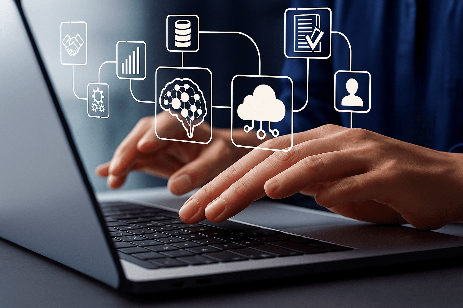 Dashboard showing website analytics and lead data