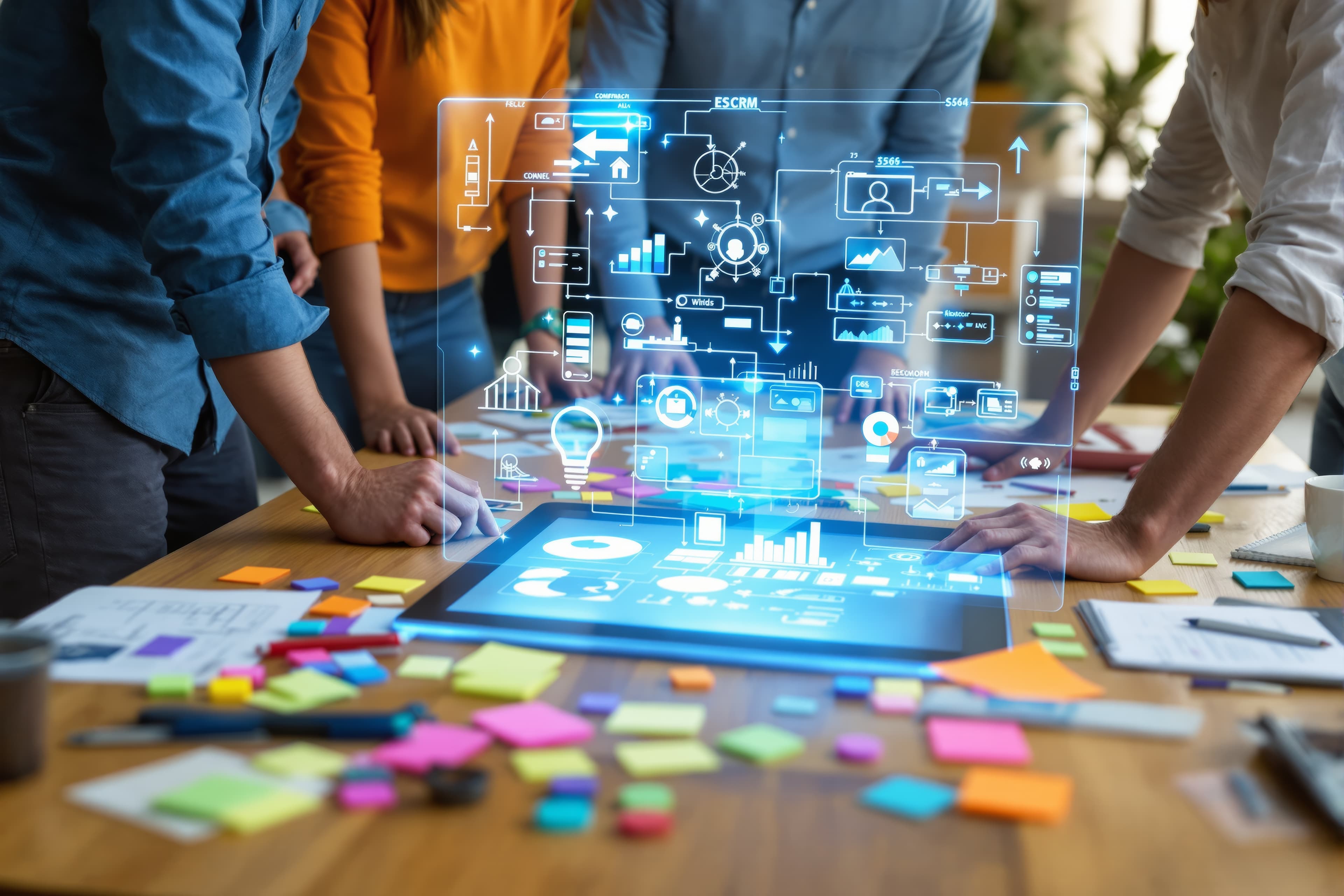 Dashboard showing website analytics and lead generation data